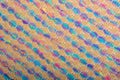 Colored knitted fabric texture, diagonal pattern