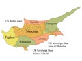 Districts Map of Cyprus