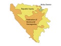 Entities Map of Bosnia and Herzegovina