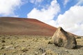 Colored Lanzarote Hill and Rock 1 Royalty Free Stock Photo