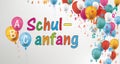 Colored Letters Balloons Header ABC Schulanfang Royalty Free Stock Photo