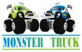 Piar of monster trucks Royalty Free Stock Photo