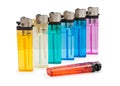 Colored lighters Royalty Free Stock Photo