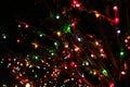 Colored lights Christmas garlands. Colorful abstract background Royalty Free Stock Photo