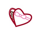 colored line draw heart love shaped chocolate box icon 3