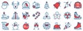 Icons about Christmas with editable stroke