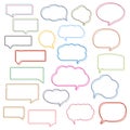 Colored Line Speech Bubbles