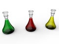 Colored liquid vials concept