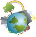 Colored little planet Earth Royalty Free Stock Photo