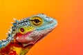A close up of a lizard with an isolated background Royalty Free Stock Photo