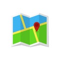 Colored location icon. Vector Illustration. Royalty Free Stock Photo