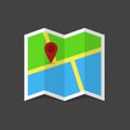 Colored location icon. Vector Illustration. Royalty Free Stock Photo