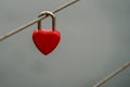 Colored locks hanging on the bridge for love Royalty Free Stock Photo