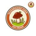 Colored Logo for Porcini Mushroom farm or company