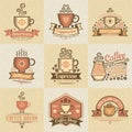 Colored logos for coffee