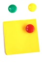 Colored magnets with post-it