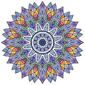 Colored mandala 8 degres Royalty Free Stock Photo