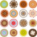 colored mandalas Royalty Free Stock Photo