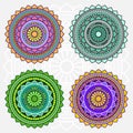 Colored mandalas Royalty Free Stock Photo