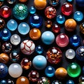 colored marbles, AI-generatet Royalty Free Stock Photo