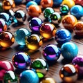 colored marbles, AI-generatet Royalty Free Stock Photo