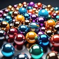 colored marbles, AI-generatet Royalty Free Stock Photo