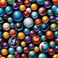 colored marbles, AI-generatet Royalty Free Stock Photo