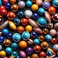 colored marbles, AI-generatet Royalty Free Stock Photo