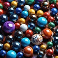 colored marbles, AI-generatet Royalty Free Stock Photo