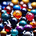 colored marbles, AI-generatet Royalty Free Stock Photo