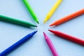Colored Marker Pens Photo of colored marker pens Royalty Free Stock Photo