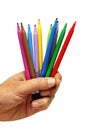 Colored markers Royalty Free Stock Photo