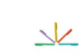 colored markers on a white background. isolated Royalty Free Stock Photo