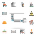 colored mechanical arm production icon. Production icons universal set for web and mobile