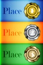 Colored medals Infographics Prizes Royalty Free Stock Photo