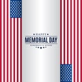 Colored memorial day template card Vector Royalty Free Stock Photo
