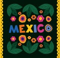 colored mexico poster