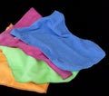 Colored microfiber cleaning cloths, Royalty Free Stock Photo