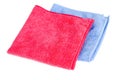 Colored microfiber cleaning cloths. Royalty Free Stock Photo