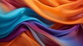 Colored modern canvas with swirls light violet and orange, light magenta and turquoise colors. Royalty Free Stock Photo