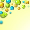 Colored molecule 3d background