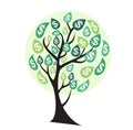 Colored Money Tree, Dependence of Financial Growth Flat Concept.