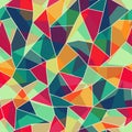 Colored mosaic seamless pattern