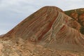 Colored mountains of Khizi in Azerbaijan like gingerbread Royalty Free Stock Photo