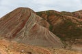 Colored mountains of Khizi in Azerbaijan like gingerbread Royalty Free Stock Photo