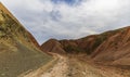 Colored mountains of Khizi in Azerbaijan like gingerbread Royalty Free Stock Photo