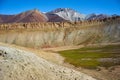 Colored mountains in Kichik-Alai valley Royalty Free Stock Photo