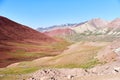Colored mountains in Kichik-Alai valley Royalty Free Stock Photo