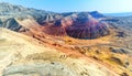 best colored mountains, view from above