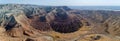 the colored mountains, view from above